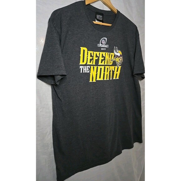 Minnesota Vikings Defend The North T-Shirt, Pro Line NFL, Sx XL 2017 Playoffs - Picture 3 of 9